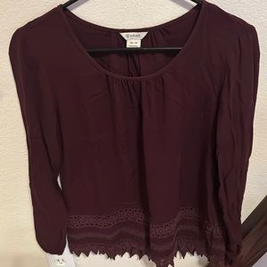 Ariat Long Sleeve Burgundy Shirt Size XS